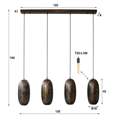 lustre_4suspensions_metal_ajoure_cuivre