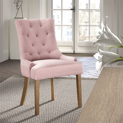 chaise_capitonnee_tissu_rose