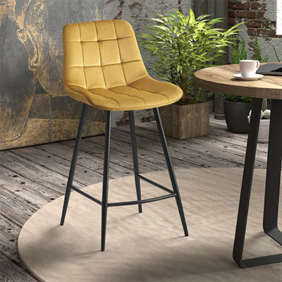 tabouret_velours_or_pieds_metal