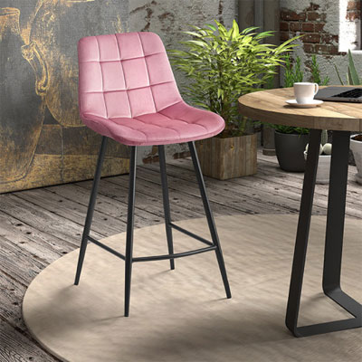 tabouret_velours_rose